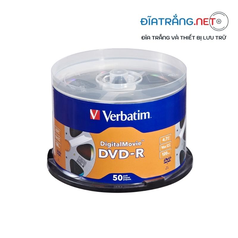 Đĩa trắng DVD-R Verabtim Digital Movie 4.7GB (Hộp 50 cái)