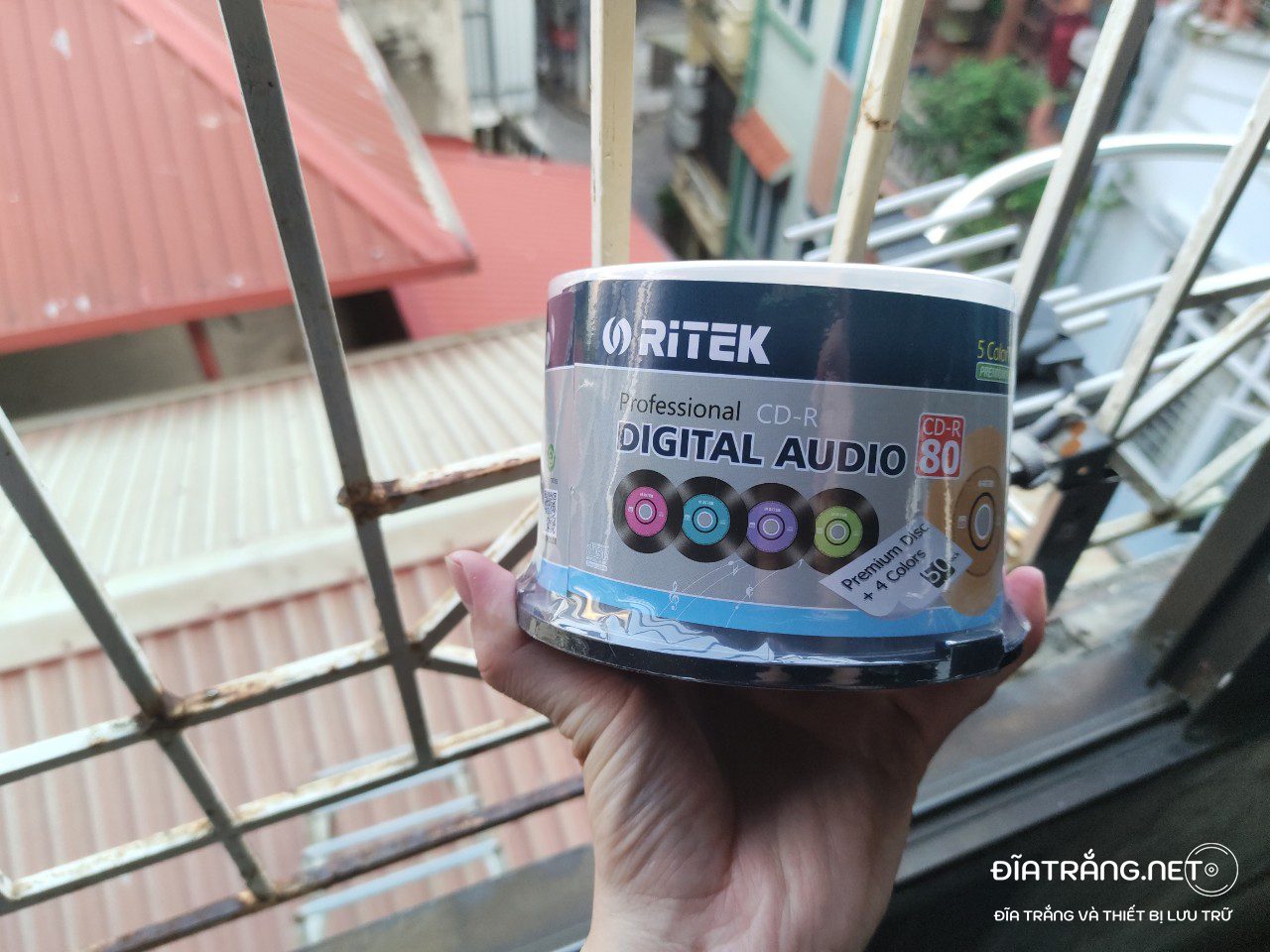 Đĩa CD-R Ritek Audio Digital lòng đen chuyên ghi nhạc - bộ 5 cái
