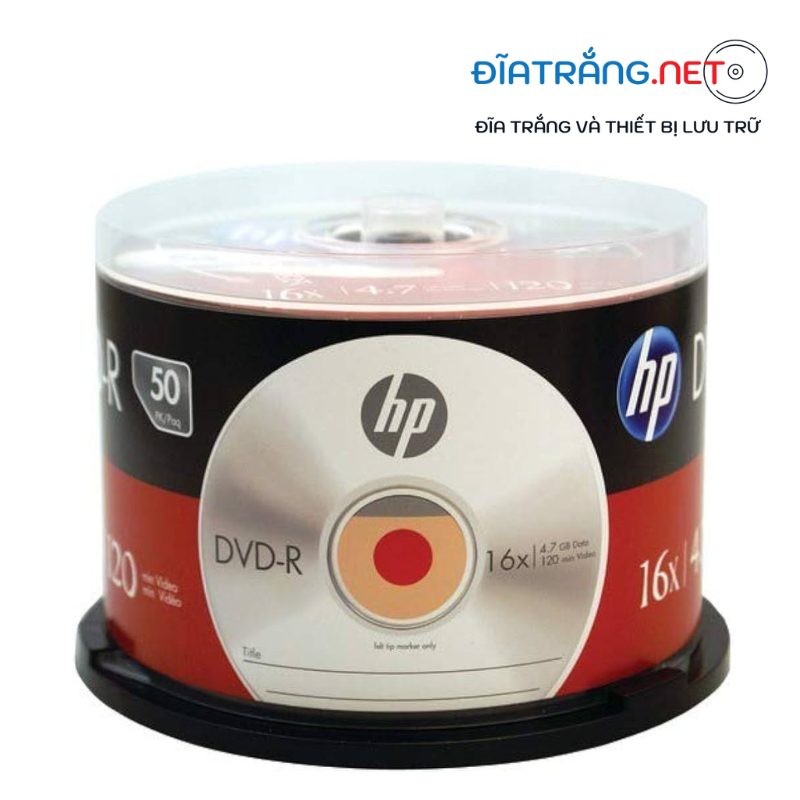 Đĩa trắng DVD-R HP 4.7GB - Cọc 50 cái