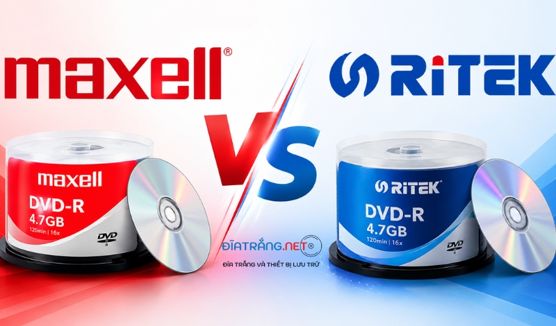So sánh đĩa DVD Ritek và Maxell - Nên chọn loại nào?