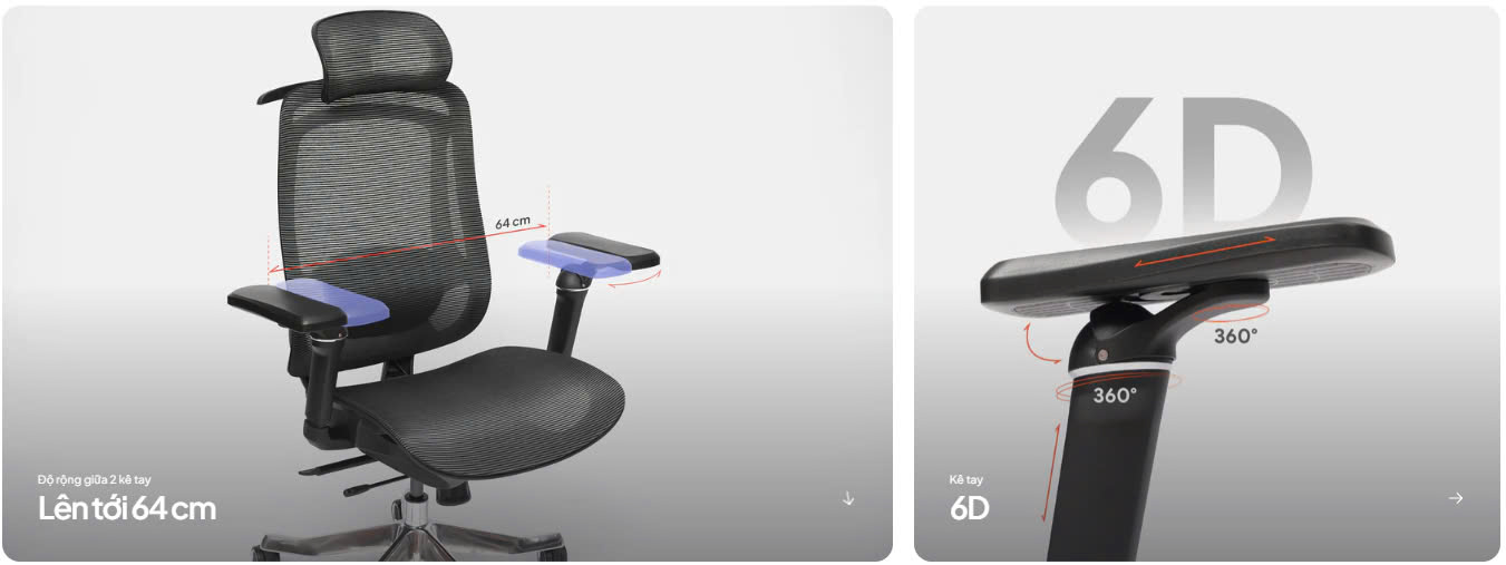 Ghế công thái học Hyperwork Airy Pro